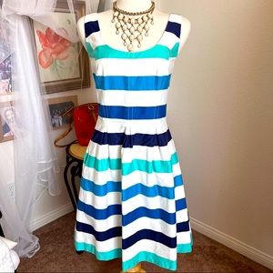 Nine West stripped A-Line Dress